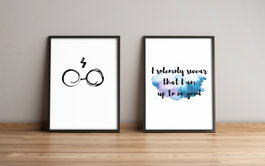 Wallity Cuadros Decorativos Enmarcados en MDF Multicolor (2 Piezas)